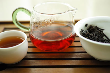 大益銷台熟茶磚90年代プーアル茶
