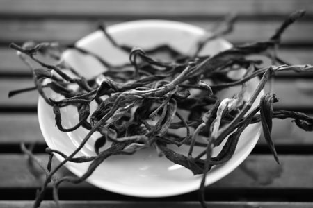 漫撒山一扇磨の散茶2013年プーアル茶