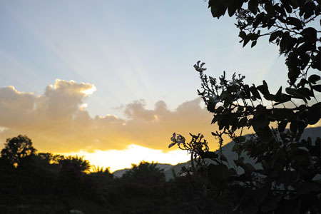 丁家老寨の夕暮れ
