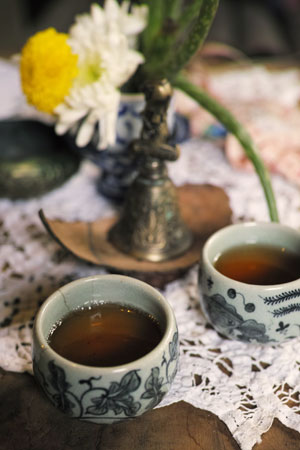 ラオス瑶族の散茶2013年プーアル茶