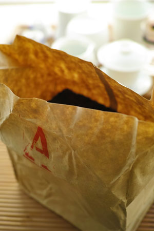 大益銷台A熟茶磚96年プーアル茶