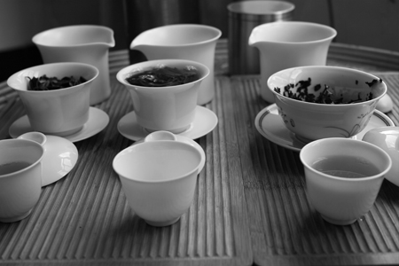 プーアール茶晒青毛茶飲み比べ