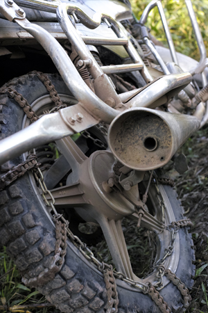 バイクで山を登る