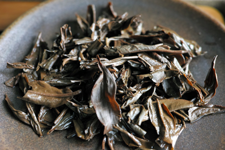 巴達古樹紅餅2010年紅茶の葉底