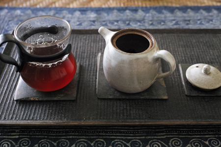 小堆発酵の熟茶泡茶1