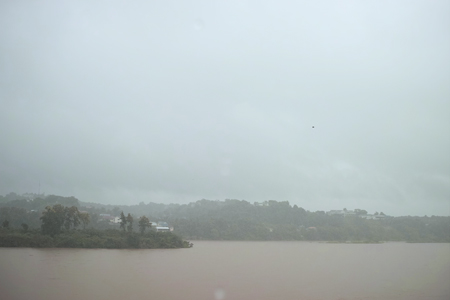 雨の川