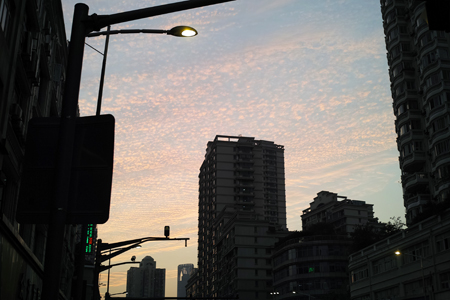 上海の夕方