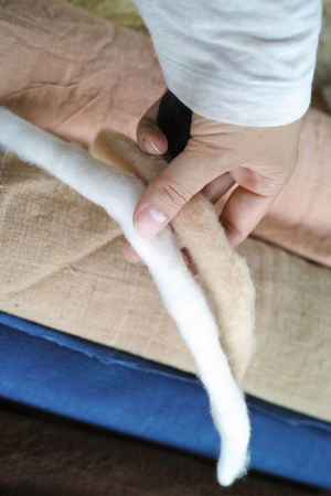 綿花から糸になる