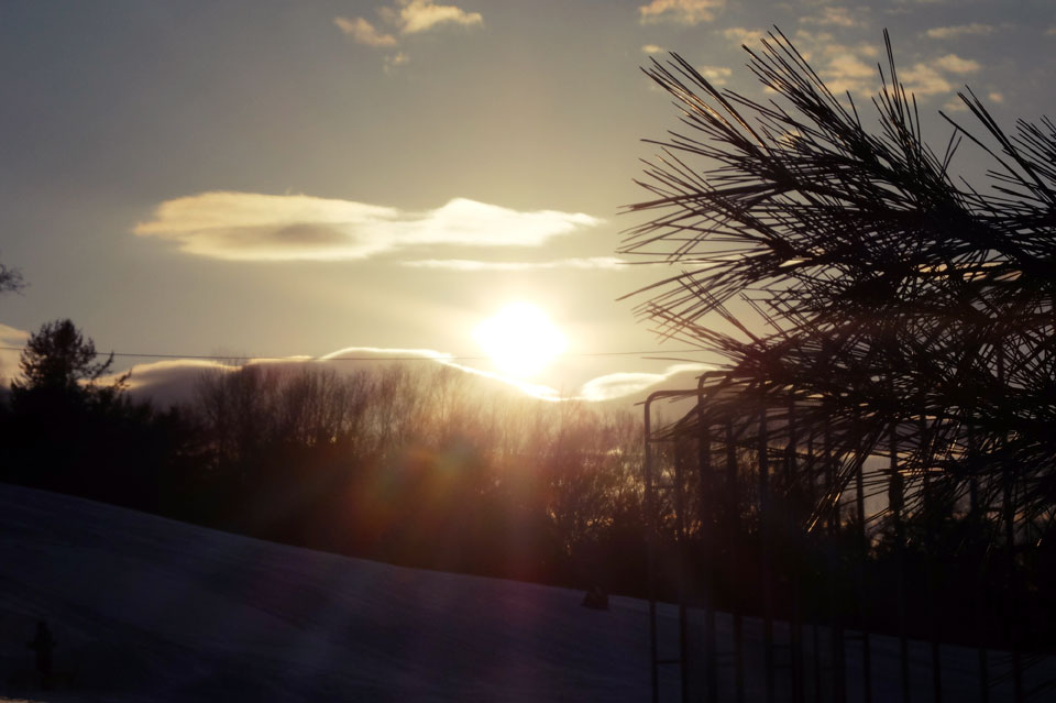 FUJIFILM X20 雪と夕日の写真07