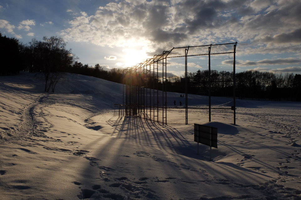 FUJIFILM X20 雪と夕日の写真06