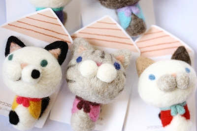 猫 雑貨 羊毛フェルト フワコロ*クラフト