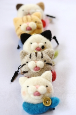 猫 雑貨 羊毛フェルト フワコロ*クラフト