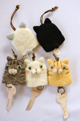 猫 雑貨 羊毛フェルト フワコロ*クラフト