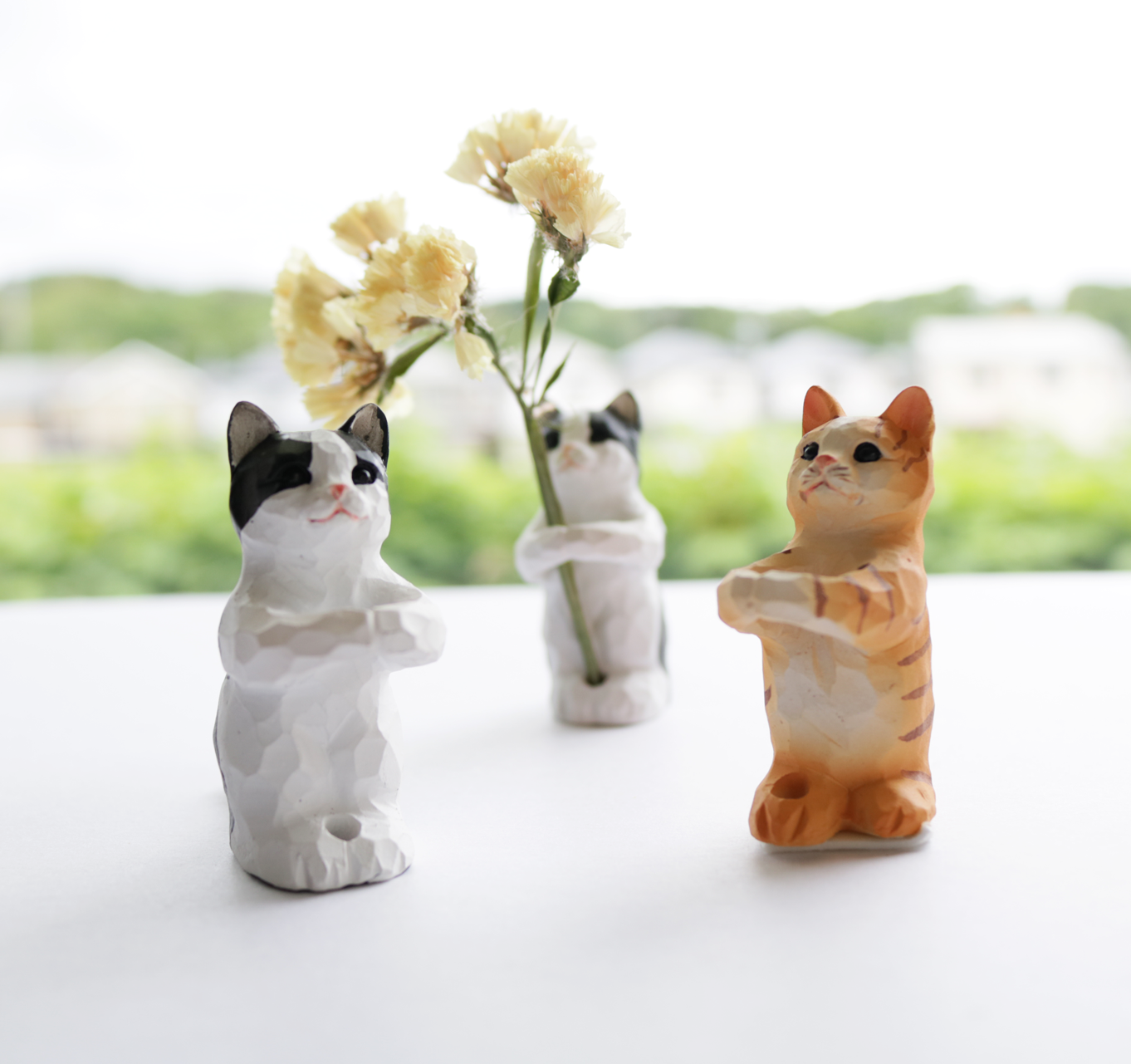 ドライフラワーホルダー・猫印ミルクシリーズ | かぎしっぽ