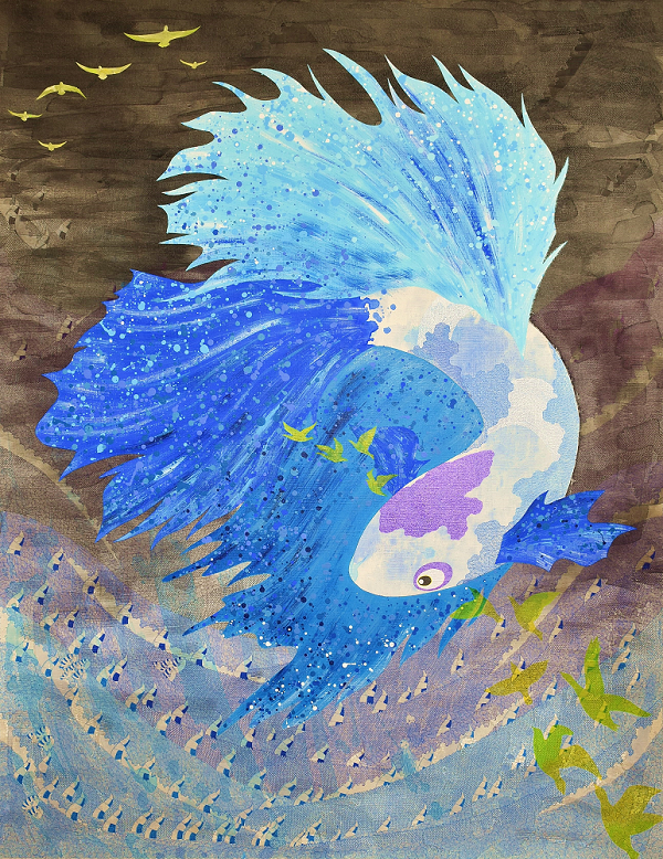 アクリルとペンで描く魚と海の緻密な絵 | OPPIRO