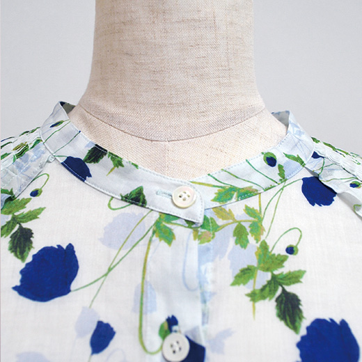 LA MARINE FRANCAISE リバティプリントシャーリングブラウス