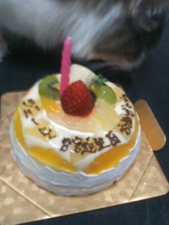 ケーキのアップ