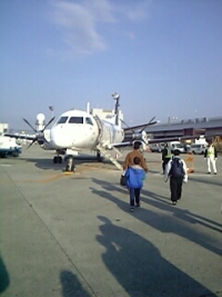 伊丹-松山間を結ぶ飛行機