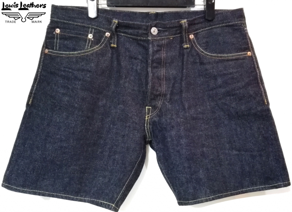 ルイスレザーLewisLeathers15OZデニムショートパンツ濃紺36