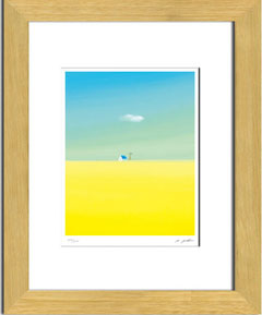 美品　葉祥明　「この空の下」　69/800 絵画　ダイヤモンド・スクリーニング 美品 葉祥明 「この空の下」 69/800 絵画 ダイヤモンド