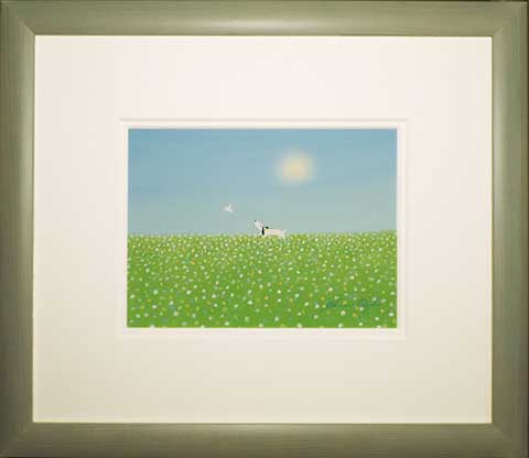 葉祥明 草原のジェイクと小鳥さん アクリル画 原画 葉祥明 草原のジェイクと小鳥さん アクリル画 原画 - メルカリ