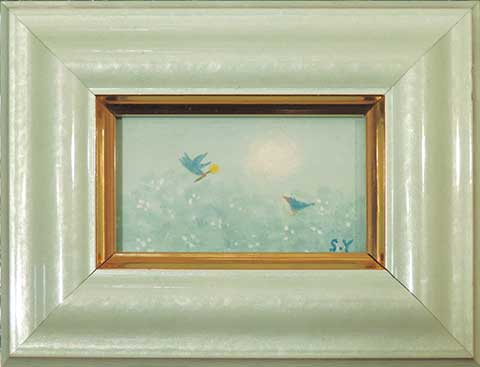 人気絵本作家 葉 祥明 「気球にのろう」 限定 ジークレー版画の