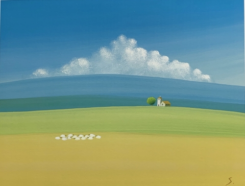 葉祥明 絵画 「大草原の家」 ジクレー フェアのお知らせ：2019年＜鹿児島山形屋＞にて！ | 葉祥明