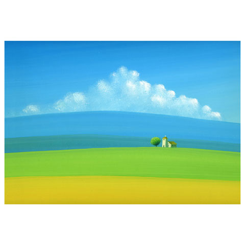 葉祥明さん Highlandscape アートグラフ【Highlandscape】三々サイズ - 葉祥明美術館公式