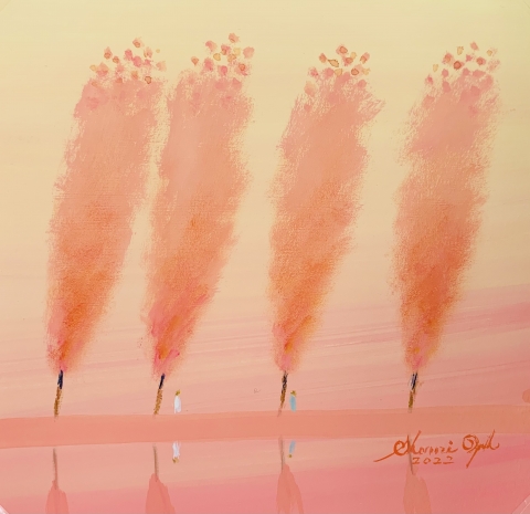 葉祥明　　原画　　(水彩画) 葉祥明 原画 (水彩画) 葉祥明 原画 (水彩画) 葉祥明 原画(水彩) 縫いつけよ