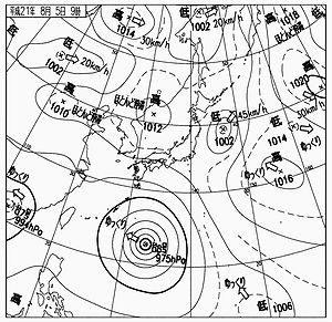 天気図2009-08-05