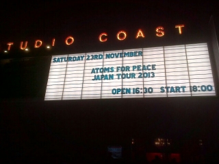 アトムス・フォー・ピース(Atoms For Peace)@Studio Coast 2013年11月23日
