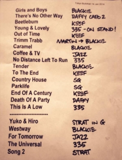 Blur@武道館セットリスト