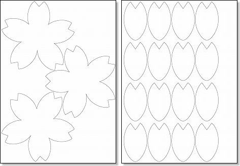 桜の花びらの型紙 無料ダウンロード 印刷 ちびむすブログ