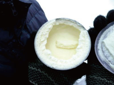 雪と塩と牛乳と生クリームで手作りアイスクリームを作りました ちびむすブログ