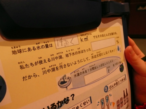 アサヒビール工場見学で水についての講義を受ける