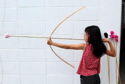 小学校の夏休み自由研究に竹で弓矢を作りました ちびむすブログ
