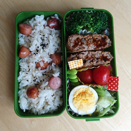 女子高生弁当ハンバーグ
