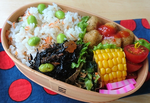 弁当 枝豆小エビ混ぜご飯
