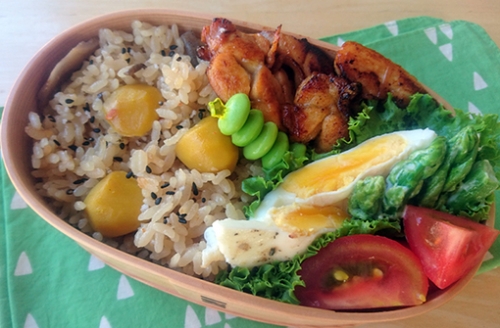高校生弁当 栗ご飯