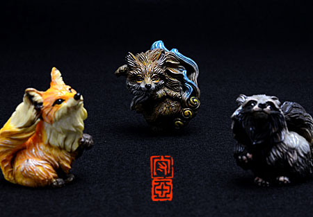 アクアプラント 守亜 狛犬根付 彩色版狛犬根付ストラップ - アクアプラント≪ネイチャー系