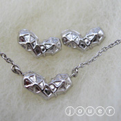 arachnoid heart(シルバー)ネックレス・ピアス