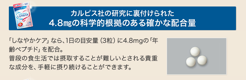 カラダの中のしなやかさ をカルピスの年齢ペプチド配合サプリで手に入れよう お買いものブログ