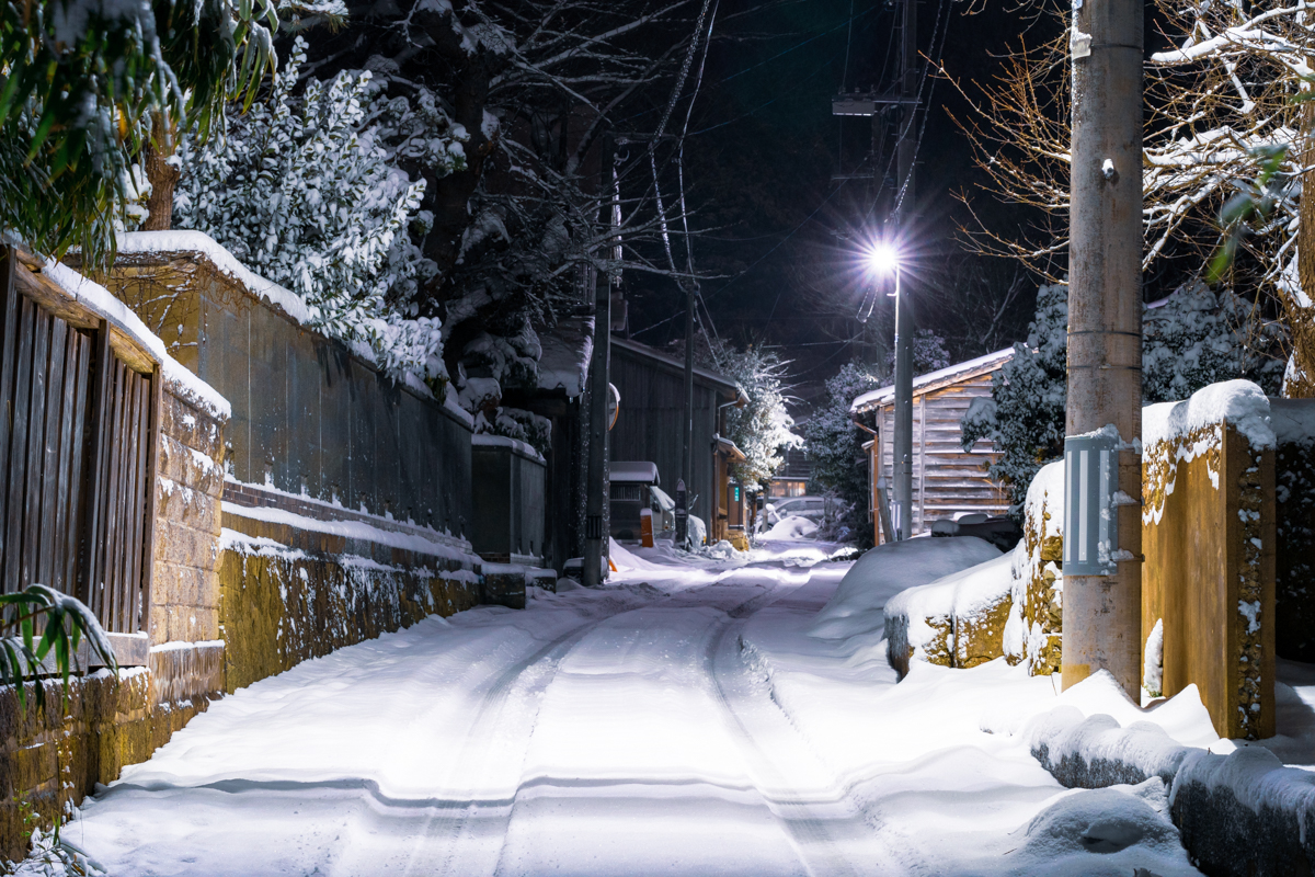 雪の夜 Iv 相川市街地 佐渡の四季 A