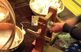 綿繰り実演