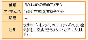 冷たい空気交換