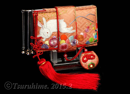 日本刺繍の筥迫 七五三『兎と亀』つる姫さん作品 | 筥迫は続くよ