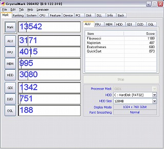 CrystalMark グラボを入れる前