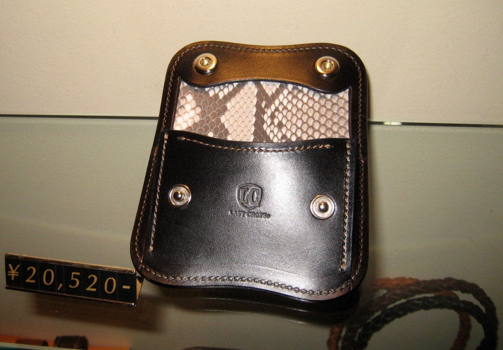 ★ラストクロップス LCタング サドルプルアップレザー ブラック　パイソン ☆ラストクロップス LCタング サドルプルアップレザー ブラック
