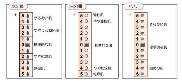 スキンチェッカー 測定結果の目安