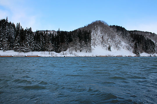 最上川舟下り雪景色